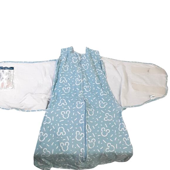 Halo Sleep Sack Swaddles Disney Baby Mickey Mouse 2pc Blue & Gray Gender Neutral - Picture 4 of 12